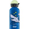SIGG - Kids Water Bottle - Sharkies - Leakproof - Lightweight - BPA Free - Aluminum - 13 Oz, Blue