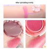 BLUE LOVE Cushion Liquid Blush for Cheeks with Mirror, Natural and Elegant Face Makeup Blush Cream, Silky Face Blushes Cheek Tint, Contour & Highlight Face for Sheer Finish(Pink Peony)