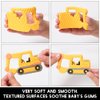 Baby Construction Vehicles Teething Toys,Food Grade Silicone Teether with One-Piece Pacifier Clip Holder,Best Shower Gift for 3 Months+ Boy and Girl,BPA Free,Freezer Safe. (Excavator)