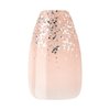 KISS Classy Press On Nails, Nail glue included, 'My Muse', Light White, Medium Size, Coffin Shape, Includes 30 Nails, 2g glue, 1 Manicure Stick, 1 Mini File