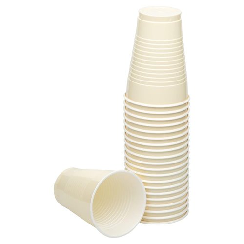 JAM Paper Plastic Party Cups - 12 oz - Ivory - 20 Glasses/Pack