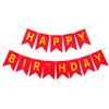 Red Happy Birthday Bunting Banner,Letters Birthday Banner Party Supplies