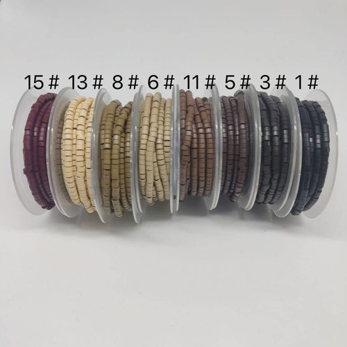 LSNDF Pre Loaded Silicone Micro Lined Micro Rings Beads for Hair Extensions Applications 1Roll= 1000pcs (Brown)