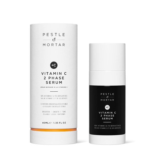 Pestle & Mortar 16% Vitamin C Serum for Face, with Hyaluronic Acid, Vitamin E & Ferulic Acid, Hydrating & Brightening Serum for Dark Spots, Anti Aging & Reduce Wrinkles 1.35 fl oz