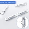 Funrous Curtain Rod Bracket Curtain Hooks Accessories Spreader Wall Bracket Hooks Adjustable Curtain Rod Sets with Screws for Home Kitchen Supplies (5 Sets), Silver