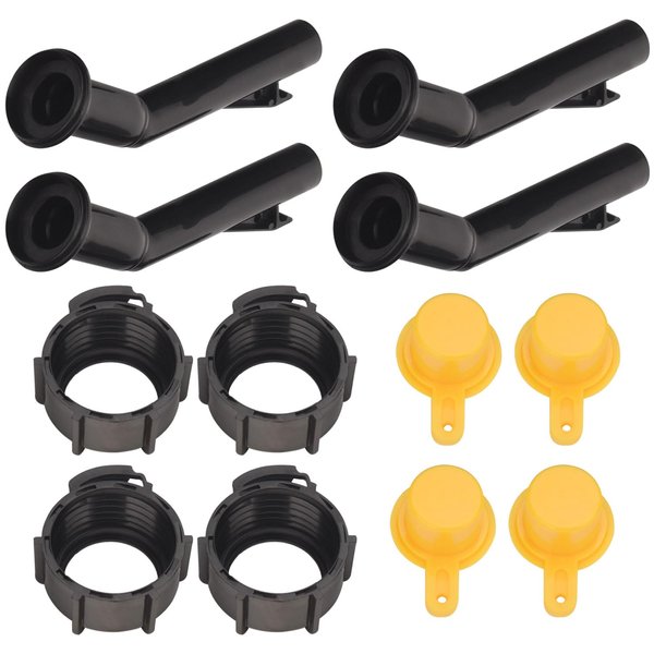 4 Pack Fuel Gas Can Jug Spouts Nozzles Rings & Caps Kit 900302 Compatible With B-litz 900302 900092 900094 - fit for Old Style