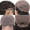 Deep Wave Lace Front Wigs Human Hair Wigs for Black Women Curly Human Hair Wigs Wet and Wavy Lace Front Wig Human Hair Glueless Wigs Human Hair with Baby Hair 150% Density(Natural Color, 18 Inch)