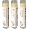 KYVAN KYVAN Soothing Coconut Lip Balm - 3 Pack, USDA Certified Organic, Paraben Free, .15 oz each