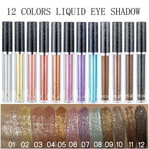DekRion Liquid Eyeshadow, Purple, High-Pigmented Colorful Glitter Eye Shadow