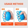 HEINALOUS Hand Grip Strengthener, Finger Exerciser Training Ball, Exercise Handball, Finger and Wrist Physical Therapy, Blue (Blue-CWQ)