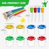 TOUHKAN Toddler Paint Brushes Paint Cups, Droppers for Kids, No Spill Paint Cups for Kids, Plastic Liquid Dropper for Kids Crafts, Spill Proof Paint Cups for Preschool Classroom Furniture