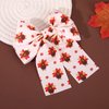 6PCS Thanksgiving Hair Bows for Women Fall Maple Leaf Turkey Hair Bow Clips Long Tail Orange Brown Bows Autumn Fall Accessories Thanksgiving Outfits Party Favors Holiday Gifts (Pattern A)