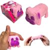 Squishy Stretchy Pug (2.5" to 6.5") Rubber Fidget Sensory Toy Filled with Sand. Great Stress Relief Dog Toy for Kids, Adults and Pets. (1 Pack - Light Pink)
