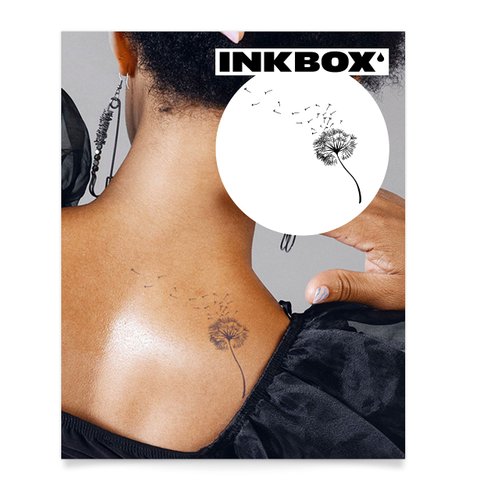 Inkbox Temporary Tattoos, Semi-Permanent Tattoo, One Premium Easy Long Lasting, Water-Resistant Temp Tattoo with For Now Ink - Lasts 1-2 Weeks, Pesky Weed Tattoo, Recollection, 3 x 3 in