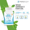 Triple Strength Fish Oil Omega 3 2400mg per Serving - Burpless, Lemon Flavored Non-GMO, Gluten & Soy Free – 30 Servings