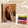 STGDAK Boho Hair Bands for Women's Hair Cashew Print Design Headband Soft Fabric Hair Bandana Elastic Yoga Running Sports Knotted Headband Non Slip Head Wraps Hair Accessories for Women Girls 4PCS
