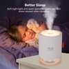Portable Mini Humidifier, 500ml Small Cool Mist Humidifier, USB Personal Desktop Humidifier for Baby Bedroom Travel Office Home, Auto Shut-Off, 2 Mist Modes, Super Quiet, White