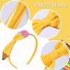 HIFANMM Back to School Headband Yellow Pencil Hair Accessories for Women Girls Big Bow Pen Hair Decoration Students Teachers Outfits Non Slip Hair Band First Day of School Decor Supplies 1 Pcs