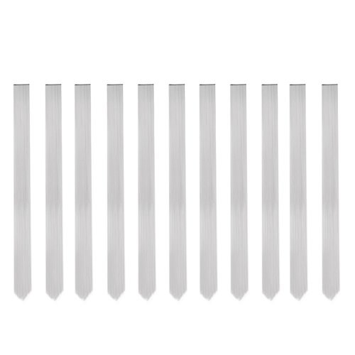 Beaute Galleria Bundle 11 Pieces Single Color 21 Inches Straight Party Highlights Clip In Synthetic Hair Extensions Cosplay Comic Con Halloween Costume (Gray)