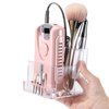 Noverlife 10 Holes Mini Nail Drill Machine & Bits Storage Box, Transparent Nail Drill Grinding Bit Organizer, Plastic Nail Drill Tool Displayer Holder Case (Not Included Nail Drill Machine & Bit)