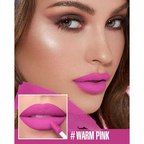 HANLADY Pink Lipstick Matte Liquid Lipstick Long Lasting for Women Smudgeproof Lipsticks Color Stay Hot Pink Lipsticks Vegan Cruelty-Free Lip Gloss(908 Heart On)