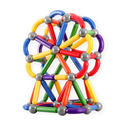 Bmag 38 PCS Magnetic Balls and Rods Set, Magnet Building Sticks Set, Building Blocks Tiles, STEM Stacking Toys for Kids,Juniors,Toddlers