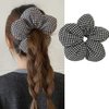 Checkered Scrunchies Hair Ties Hair Accessories for Women,Hair Ties Hair Bun Maker Scrunchies for Thick Thin Hair,Hair Clips for Women,Women's Hair Band High Ponytail Headband