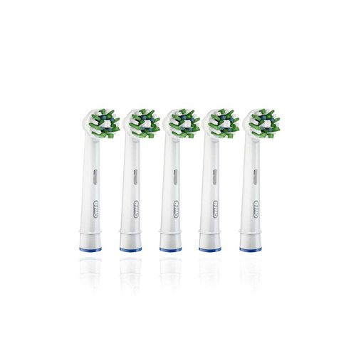 Braun Oral-B 4210201316510 CrossAction Toothbrush Heads with Cleanmaximiser Bristles for Holistic Mouth Cleaning, Pack of 5