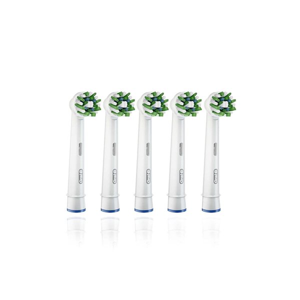 Braun Oral-B 4210201316510 CrossAction Toothbrush Heads with Cleanmaximiser Bristles for Holistic Mouth Cleaning, Pack of 5