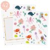 Flash Tattoos kids Ocean Creatures temporary tattoo pack | 42 Kids tattoo | Metallic tattoo | Birthday Party Supplies | Ocean Animal, Sea Creatures, Ocean party favor