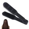 Clamp Hair Brush Double Sided Brush Straightening Detangler Comb,Smoothing Nylon Bristle Straightener Detangler Splint Comb,Hair Styling for Straightening Knotty Unkempt Hair