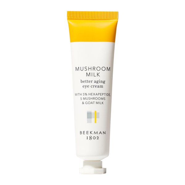 Beekman 1802 Mushroom Goat Milk Eye Cream - Clinically Proven Anti-Aging Eye Treatment for Dark Circles & Fine Lines - With Kojic Acid, Hexapeptide & Mushrooms - Fragrance-Free, Cruelty-Free