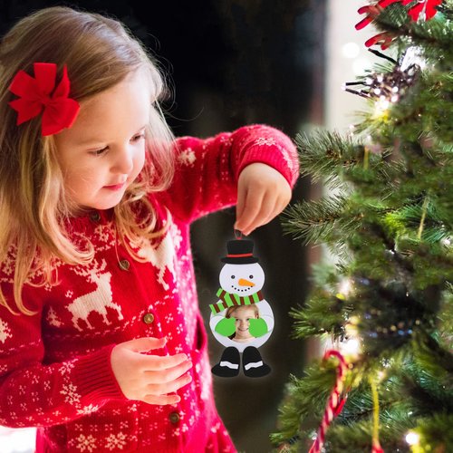 4E's Novelty Foam Kids Christmas Picture Frame Ornament Craft (12 Pack) Bulk Christmas Crafts for Kids Ages 4-8, 8-12 & Toddlers DIY Party Acitvity