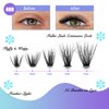 DAODER Natrual Eyelash Extension Kit 40D Short Lash Clusters Kit D Curl Individual Lashes Natural Look Fluffy Wispy Lash Extension Kit 200pcs 9-13MM (Thick Short Eyelash Extension Kit 40D)