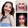 10Pcs Halloween Tattoo Stickers Halloween Temporary Tattoo Halloween Horror Clown Mouth Face Tattoo Decals Prank Makeup Tattoo Sticker Halloween Prank Props for Cosplay Party DIY Halloween Decorations