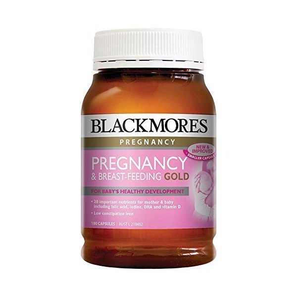 Blackmores Pregnancy & Breastfeeding Gold 180 Caps Health Supplement Essential Nutrients for Mother and Baby, DHA Fish Oil