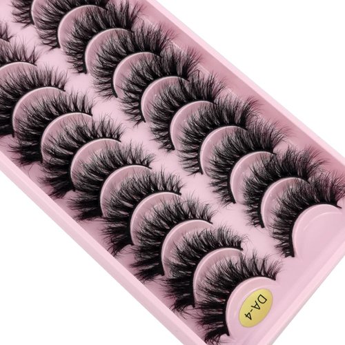 HBZGTLAD New 10 Pairs Natural Thick False Eyelashes Fake Lashes Long Makeup 3d Mink Lashes Extension Eyelash Mink Eyelashes for Beauty (DA-04)