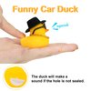 MuMyer Rubber Duck Car Ornaments Duck Car Dashboard Decorations Accessories with Mini Top Hat Necklace and Sunglasses(T6)