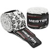 Meister Adult 180" Semi-Elastic Hand Wraps for MMA & Boxing (Pair) - Death Skulls