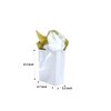 JUNESHE Small Gift Bags with Handles & Tissue Paper,6 Pack 4.7"×2.2"×6.3" Mini White Gift Bags, Tiny Gift Wrap for Jewelry box, Candles, Retail, Birthday Party Favors