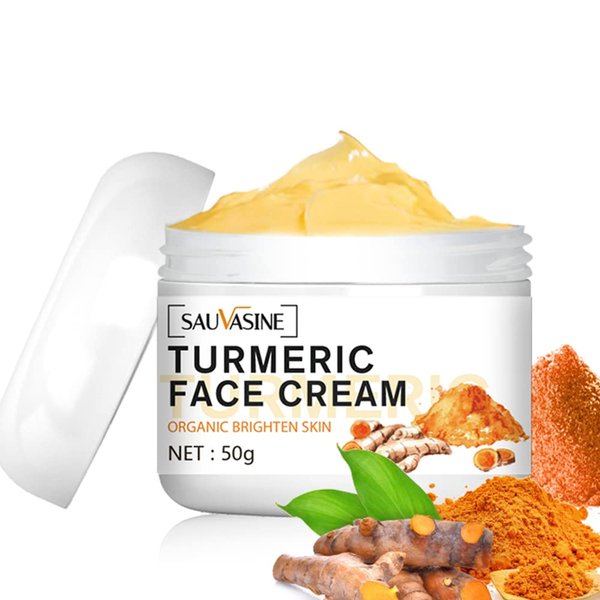 Lanthome Turmeric Face Cream for Face Skin Care Anti-Aging Cream Brightening Face Moisturizer Cream,Skin Repair Cream,Turmeric Moisturizing Cream for Dark Spots Remover,Evens Skin Tone-50g