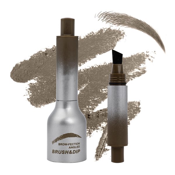 Brow-Fection Angled Brush & Dip-Chocolate, Liquid Eyebrow Brush, Supreme Eyebrow Brush, Eyebrow Tint, Waterproof Brow Pen, Angled Eye Brow Brush, Multi-Purpose Non-Smudged Eyebrow Pen (TAUPE)