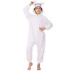WAFUNNE Animal Onesie Costume for Kids Child Boys Girls Womens Mens Cosplay Halloween Costumes Easter Onesies White Polar Bear L