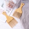OIIKI Bamboo Combs for Afro Hair, Beard Pick for Men, Wide Tooth Comb for Curly Wavy Thick Long Hair, Women's Hair Styling Accessories (2pcs)
