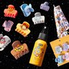 BT21 x Kitsch Recycled Plastic Puffy Medium Hair Clips for Women - Medium Claw Clips for Thin Hair | Claw Hair Clips for Short Hair | Medium Hair Claw Clips for Women | Cute Hair Claws for Girls, Tata