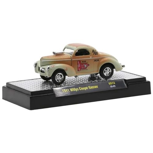 M2 1941 Willys Coupe Gasser Green (Weathered) B & M Automotive Limited Edition to 6600 Pieces Worldwide 1/64 Diecast Model Car Machines 31600-GS13