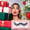 Uranian False Eyelashes Faux Mink Lashes Natural Look Fluffy Eye Lashes Dramatic Lashes Christmas Costume Long Fake Eyelashes for Women and Girls