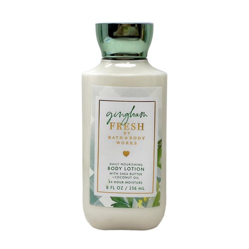 Bath & Body Works Gingham Fresh 2 Pack Daily Nourishing Body Lotion Gift Set with a Natural Oats Bar Soap - Full Size