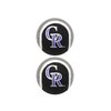 MLB Colorado Rockies TENNIS BALLS for DOGS & CATS - 2 piece set with Team Logo in Vibrant Team Color