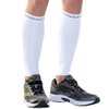 Zensah Running Leg Compression Sleeves – Shin Splint, Calf Compression Sleeve, Made in USA for Sports, Travel, Men and Women (White, Small/Medium)